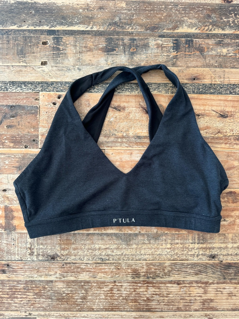 P'tula Black Bare V Bra, Crossback Sports Bra